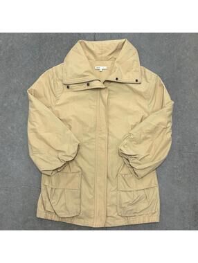 VINCE Lightweight Khaki 3/4 Sleeve Utility Jacket